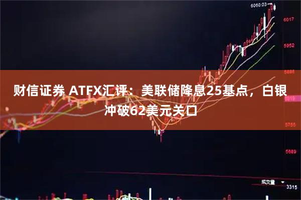 财信证券 ATFX汇评:美联储降息25基点,白银冲破62美元关口